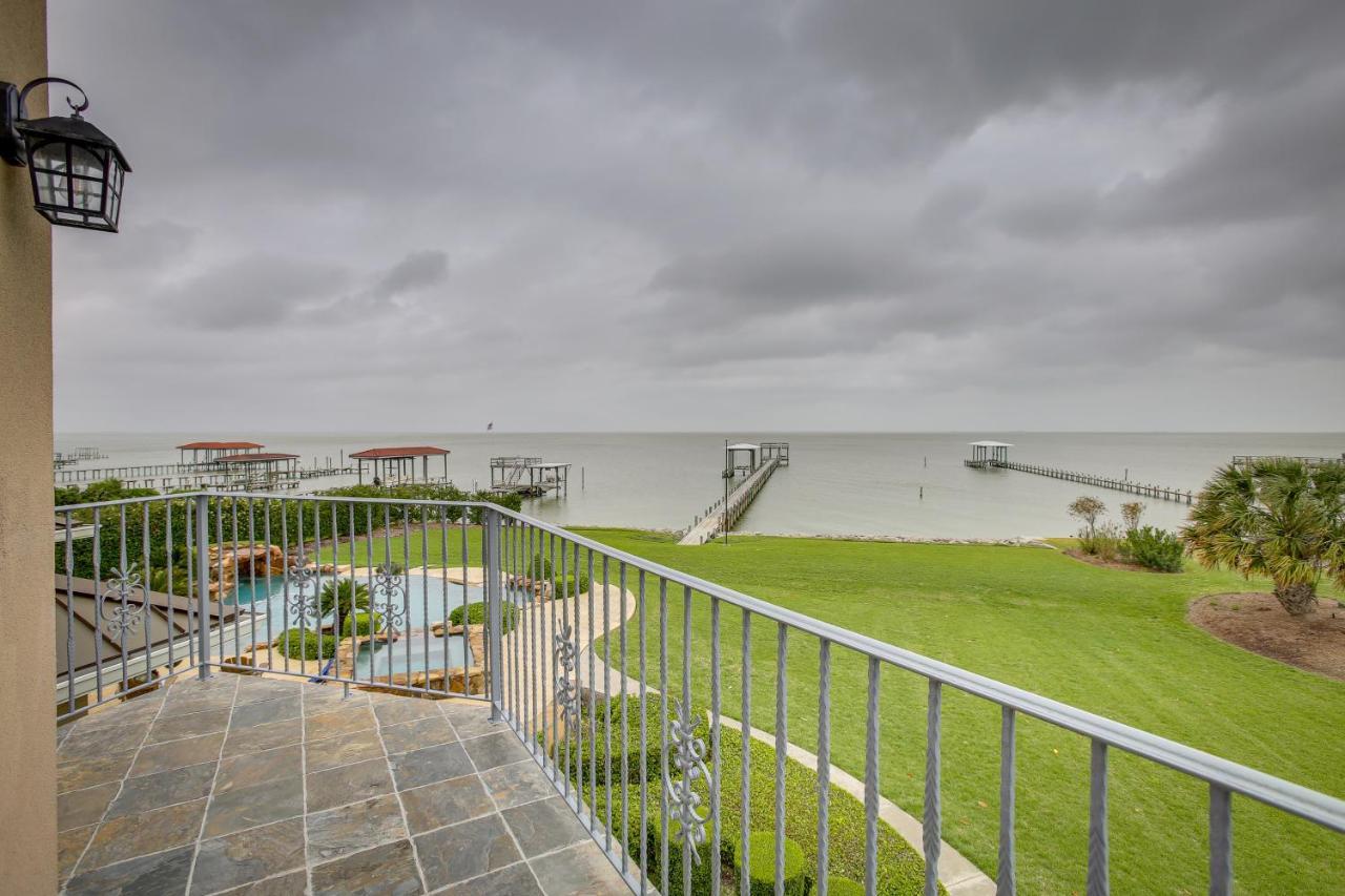 Stunning Galveston Bay Villa Infinity Pool And Dock San Leon Exterior foto