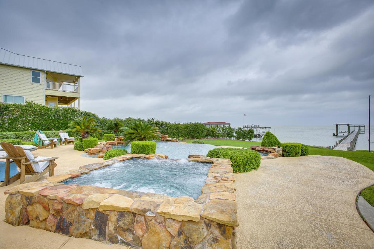 Stunning Galveston Bay Villa Infinity Pool And Dock San Leon Exterior foto