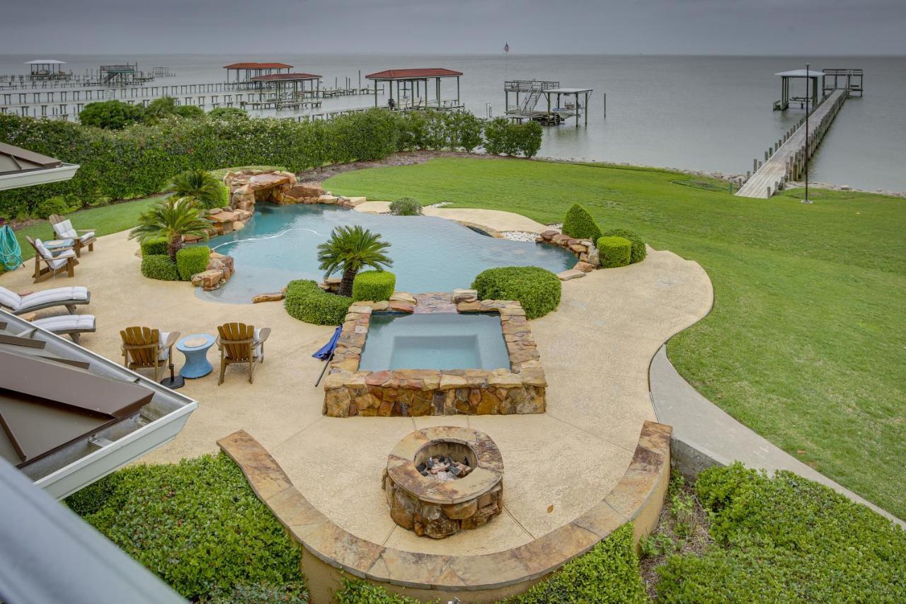 Stunning Galveston Bay Villa Infinity Pool And Dock San Leon Exterior foto