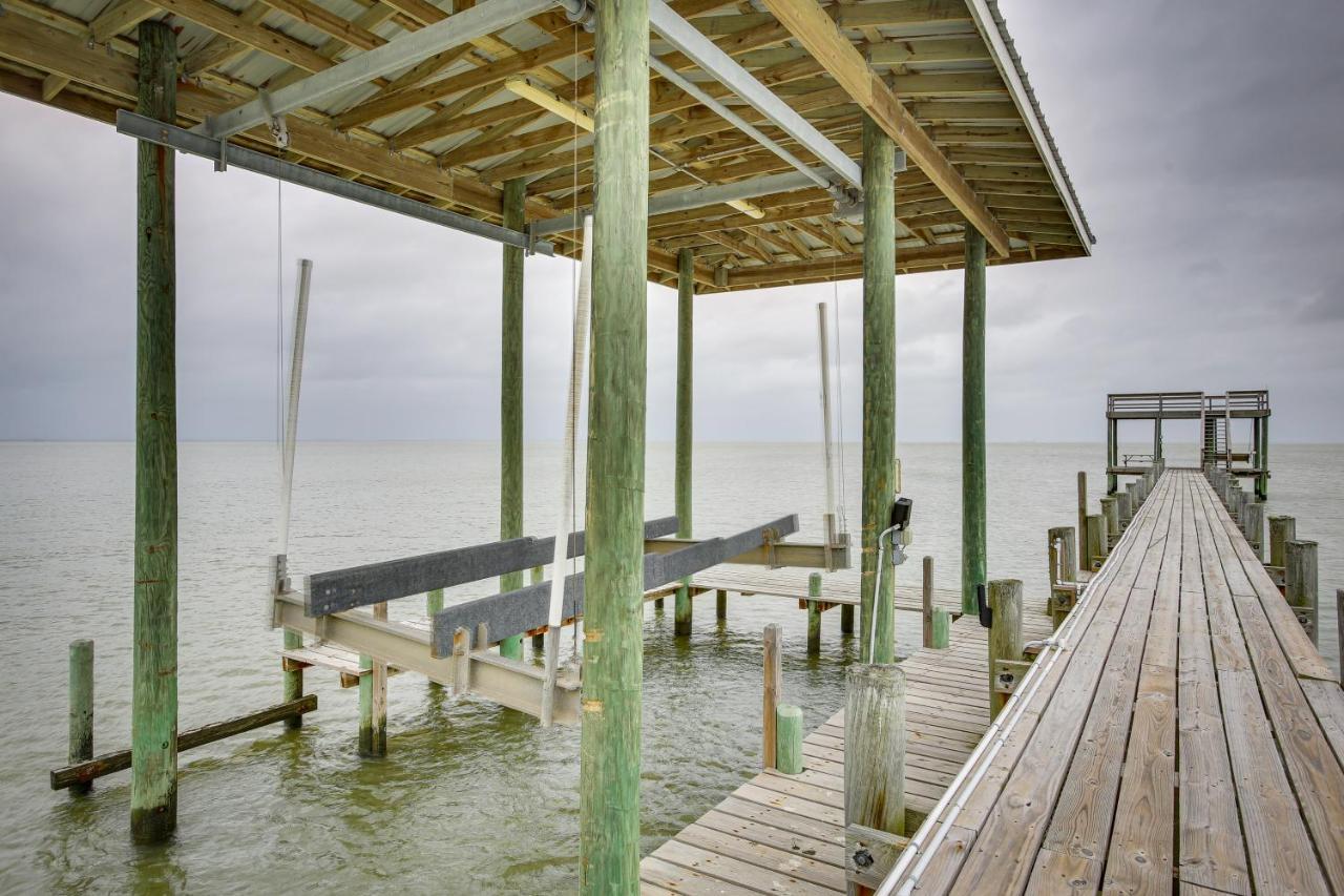 Stunning Galveston Bay Villa Infinity Pool And Dock San Leon Exterior foto